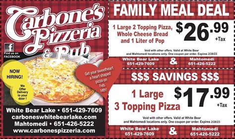 carbone's pizza west st paul minnesota|carbone's pizza coupons mn.